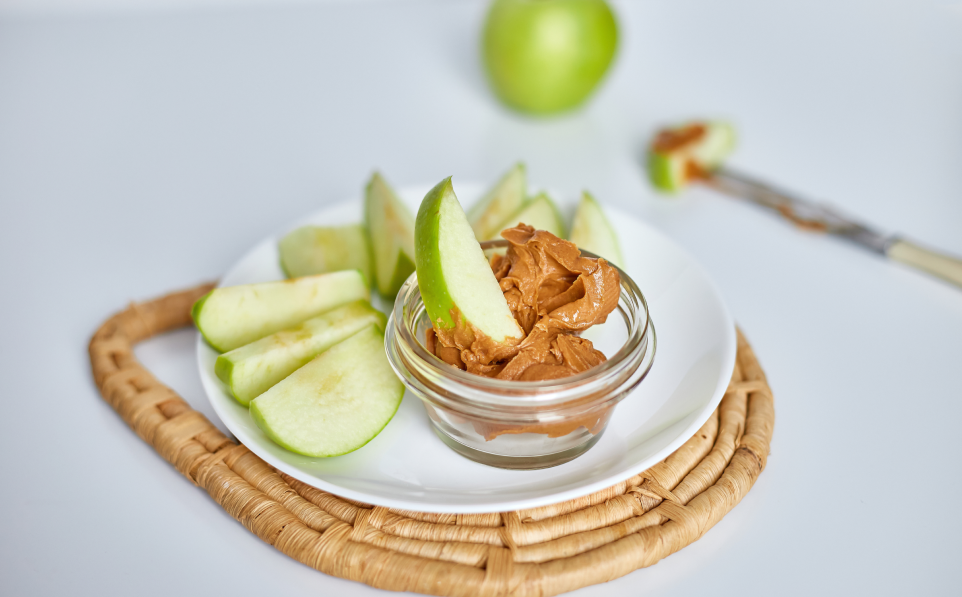 6. Apple Slices with Peanut Butter