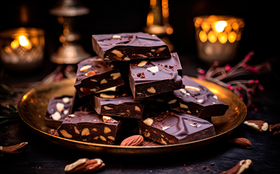 8. Dark Chocolate with Almonds